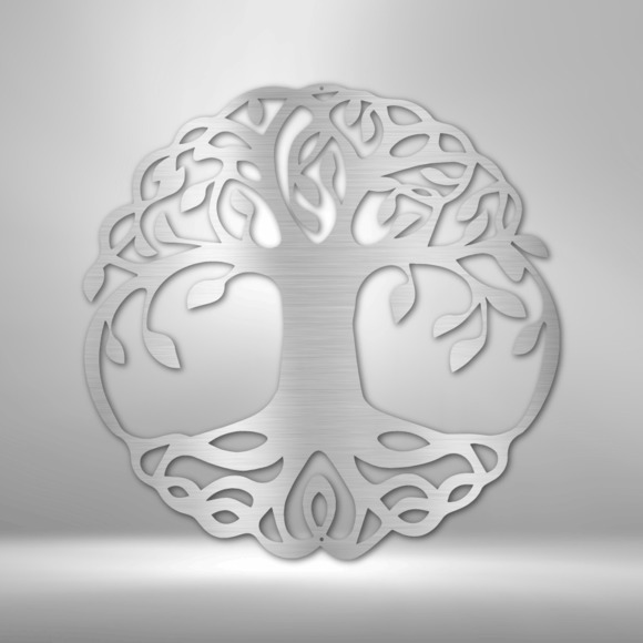 Classic Tree of Life Steel Sign Laser Cut Powder Coated Home & Office Metal Wall